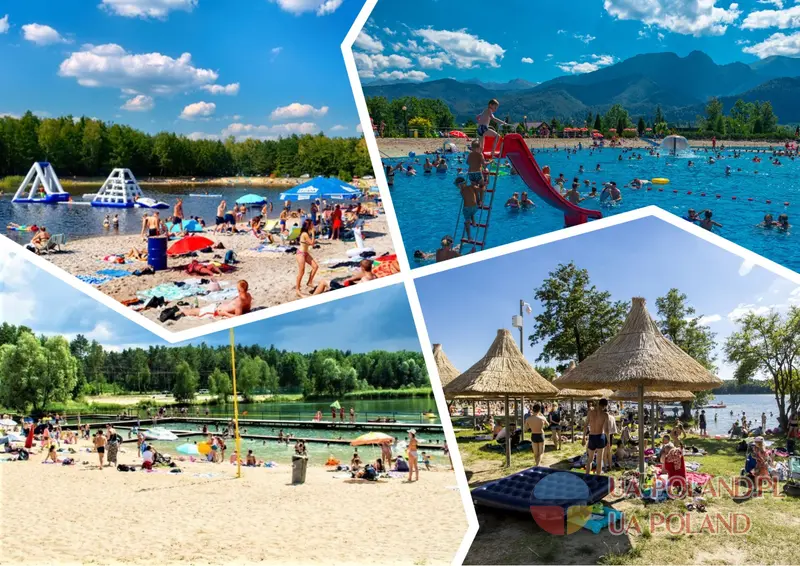 Пляжі і озера біля Сопота для купання